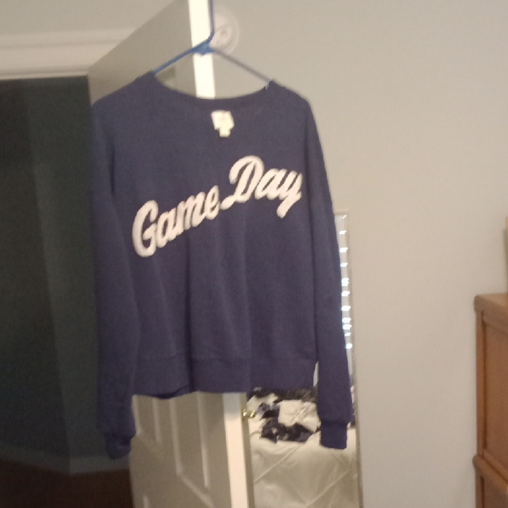 Maeve Dark Navy Game Day  Sweatshirt Size Small